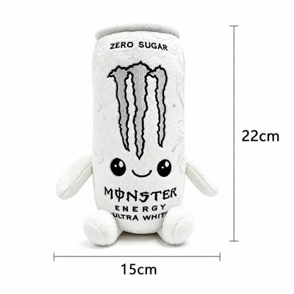 Monster Energy Drink Can Stuffed Toy - 6 in & 8.7 in Soft Plushies, Cute Collectible, Quirky Whimsical Geek Gift Idea for Gamer Desk Decor, Fan Presents