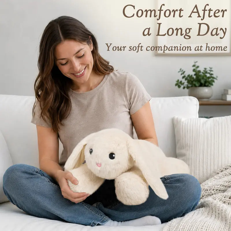 Wepop Weighted Bunny Stuffed Animal, 5Ibs 22In Weighted Plushies Rabbit Large Animals Pillow Cute Plush Toys Gifts for Kids Adults