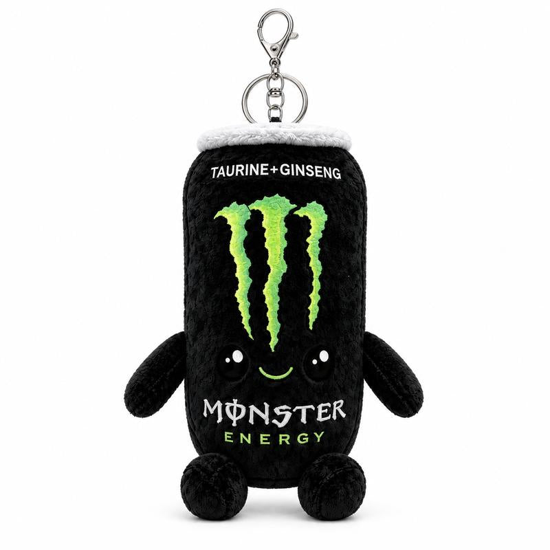 Monster Energy Drink Can Stuffed Toy - 6 in & 8.7 in Soft Plushies, Cute Collectible, Quirky Whimsical Geek Gift Idea for Gamer Desk Decor, Fan Presents