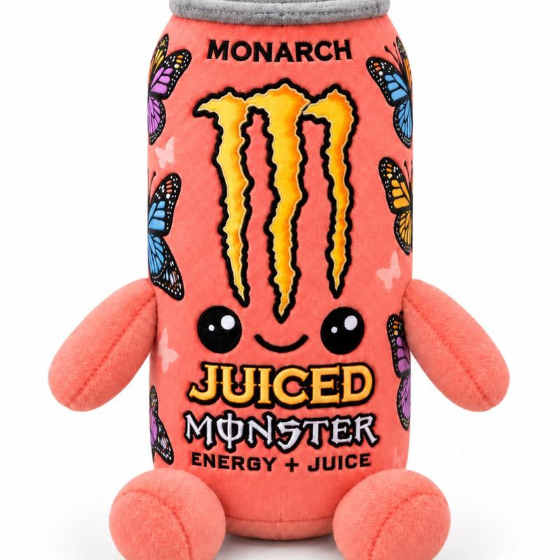 Monster Energy Drink Can Stuffed Toy - 6 in & 8.7 in Soft Plushies, Cute Collectible, Quirky Whimsical Geek Gift Idea for Gamer Desk Decor, Fan Presents