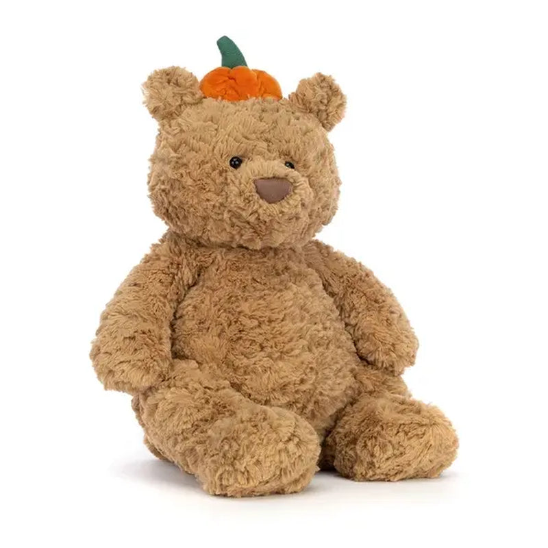 Jellycat Bartholomew Bear Pumpkin Plush, Cute Halloween Teddy Bear, Fall Pumpkin Stuffed Animal, in Stock USA, Ready to Ship