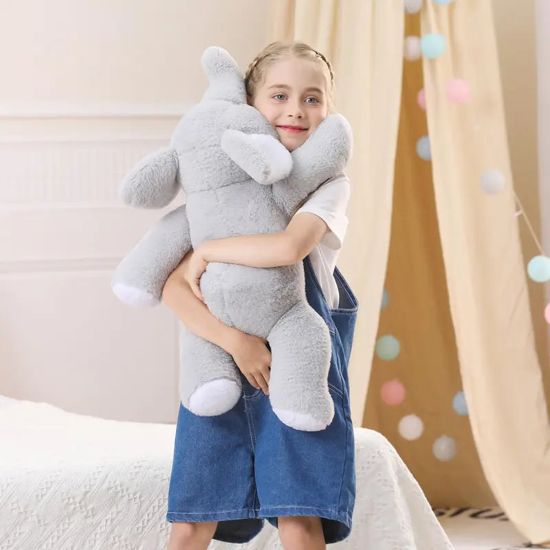 Webingo 26" Weighted Elephant Cuddly Stuffed Animal - 4.2 Lbs Weighted Body, Soft Adorable Stuffed Doll, Kids' Christmas & Birthday Gift, Cuddly Stuffed Animals