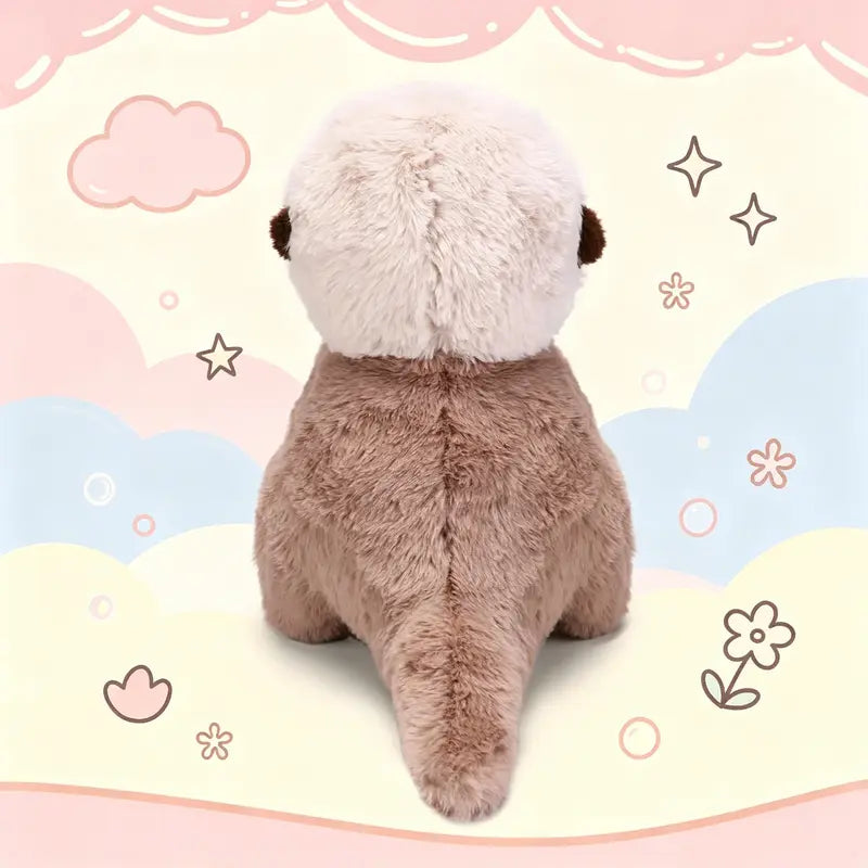 9.8 in Cute Sea Otter Stuffed Animal Toy, Soft Fabric Couch Decor with Premium Fillings, Hand-Washable Display Cabinet Accessory, Birthday Gift for Kids