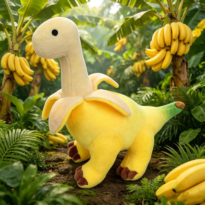 Peeled Banana Dinosaur Plush Toy, Soft Fruit Dino Stuffed Animal Doll, Cuddly Stuffed Animals, Cute Dinosaur Plushie, Ideal Gift for Kids, Stuffed Animal Gifts