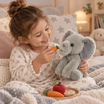 SNOWOLF 2LB Unisex PP Cotton Stuffed Elephant Toy, 9In Soft Cuddly Sitting Plush, Cute Realistic Stuffed Animals Gift for Kids' Birthday Christmas