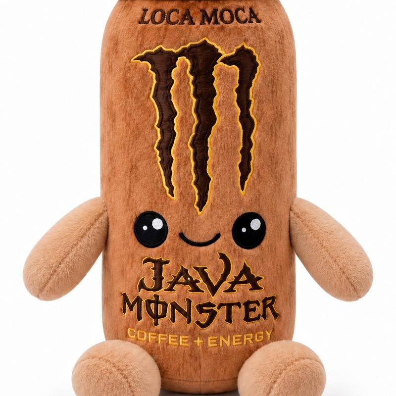 Monster Energy Drink Can Stuffed Toy - 6 in & 8.7 in Soft Plushies, Cute Collectible, Quirky Whimsical Geek Gift Idea for Gamer Desk Decor, Fan Presents