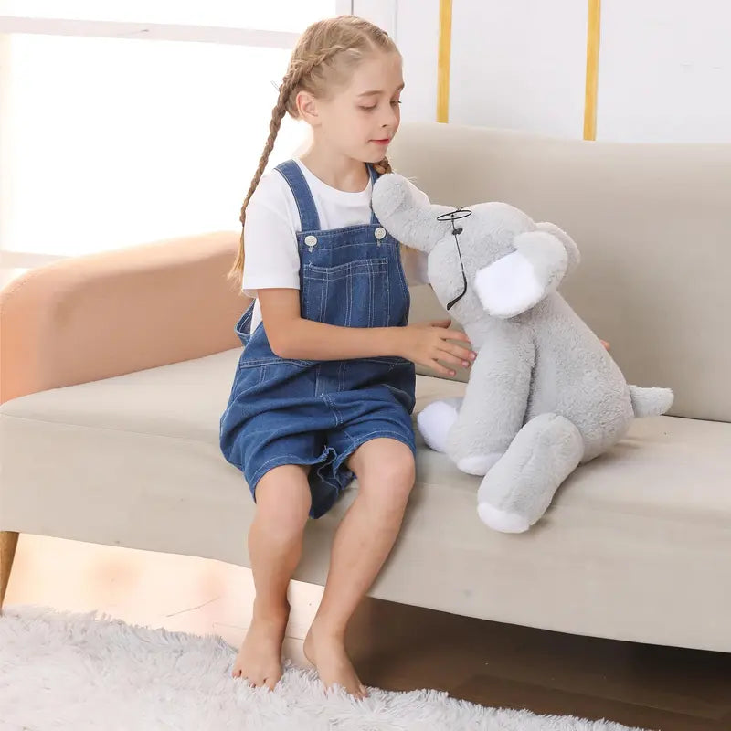 Webingo 26" Weighted Elephant Cuddly Stuffed Animal - 4.2 Lbs Weighted Body, Soft Adorable Stuffed Doll, Kids' Christmas & Birthday Gift, Cuddly Stuffed Animals