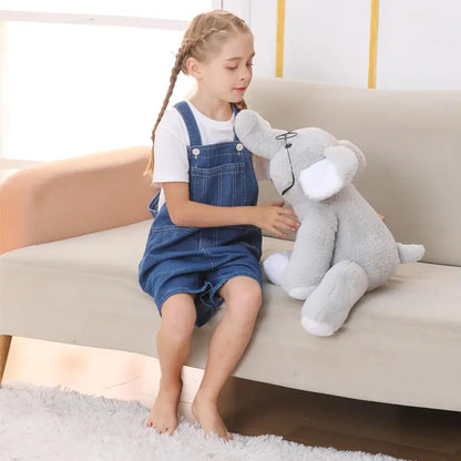 Webingo 26" Weighted Elephant Cuddly Stuffed Animal - 4.2 Lbs Weighted Body, Soft Adorable Stuffed Doll, Kids' Christmas & Birthday Gift, Cuddly Stuffed Animals