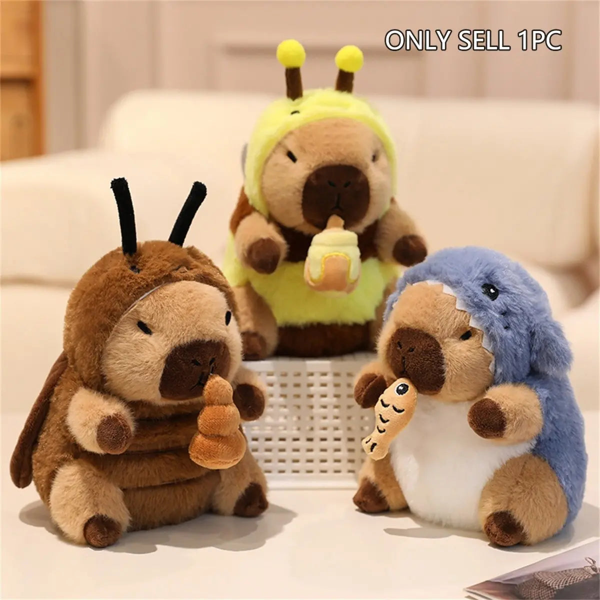 Pull String Transforming Capybara Plush Toy, Soft Fluffy Stuffed Doll, Halloween Christmas Party Decor, Kids Birthday Gift, Unisex, Capybara Stuffed Animals