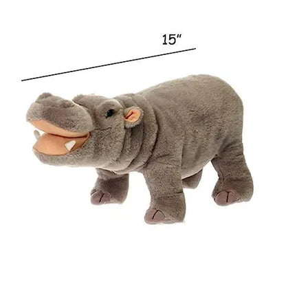 Hippopotamus Stuffed Animal - Standing Hippo - Plush Favorite Animal Keepsake