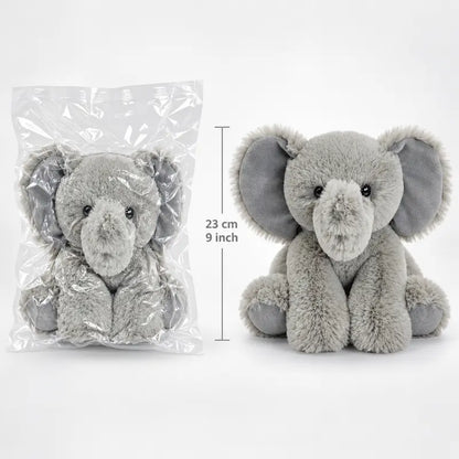 SNOWOLF 2LB Unisex PP Cotton Stuffed Elephant Toy, 9In Soft Cuddly Sitting Plush, Cute Realistic Stuffed Animals Gift for Kids' Birthday Christmas