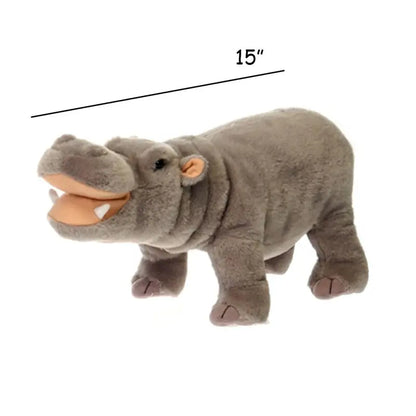 Hippopotamus Stuffed Animal - Standing Hippo - Plush Favorite Animal Keepsake