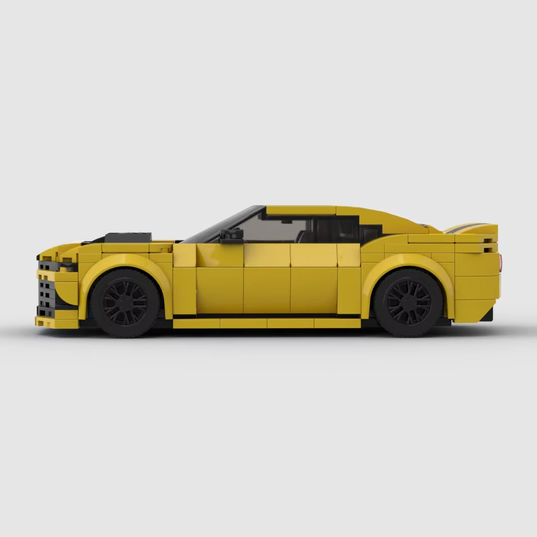 MOC Camaro Racing Sports Car Vehicle Racer Building Blocks Brick Creative Garage Toys for Boys