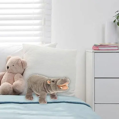Hippopotamus Stuffed Animal - Standing Hippo - Plush Favorite Animal Keepsake