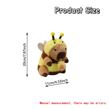 Pull String Transforming Capybara Plush Toy, Soft Fluffy Stuffed Doll, Halloween Christmas Party Decor, Kids Birthday Gift, Unisex, Capybara Stuffed Animals