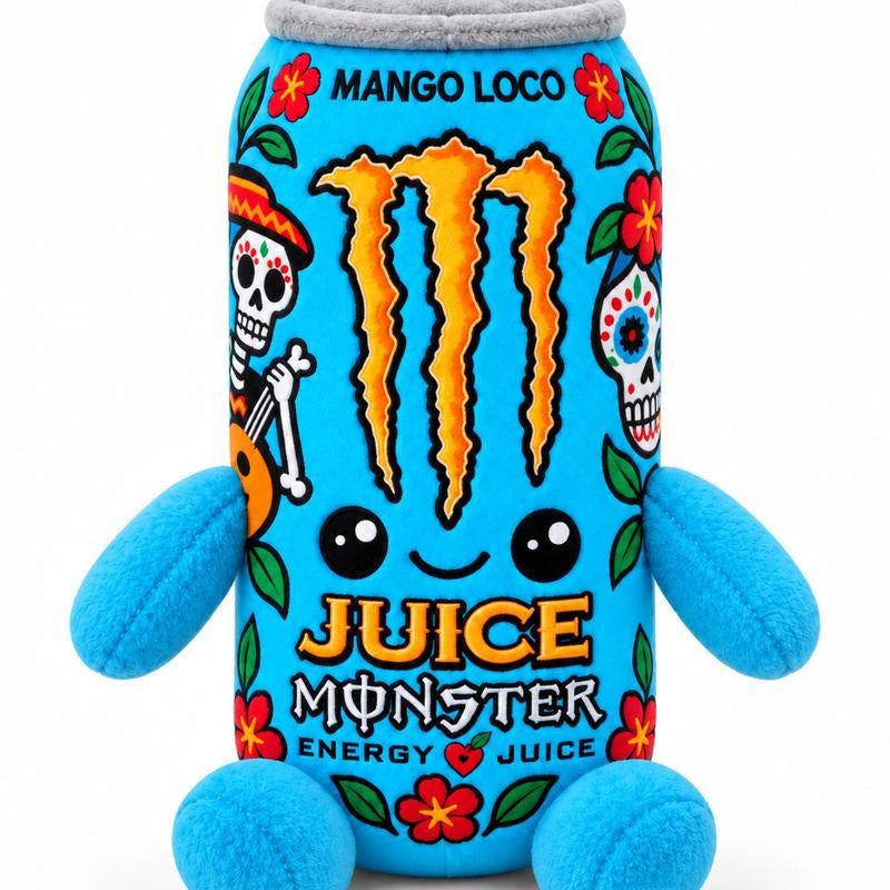 Monster Energy Drink Can Stuffed Toy - 6 in & 8.7 in Soft Plushies, Cute Collectible, Quirky Whimsical Geek Gift Idea for Gamer Desk Decor, Fan Presents