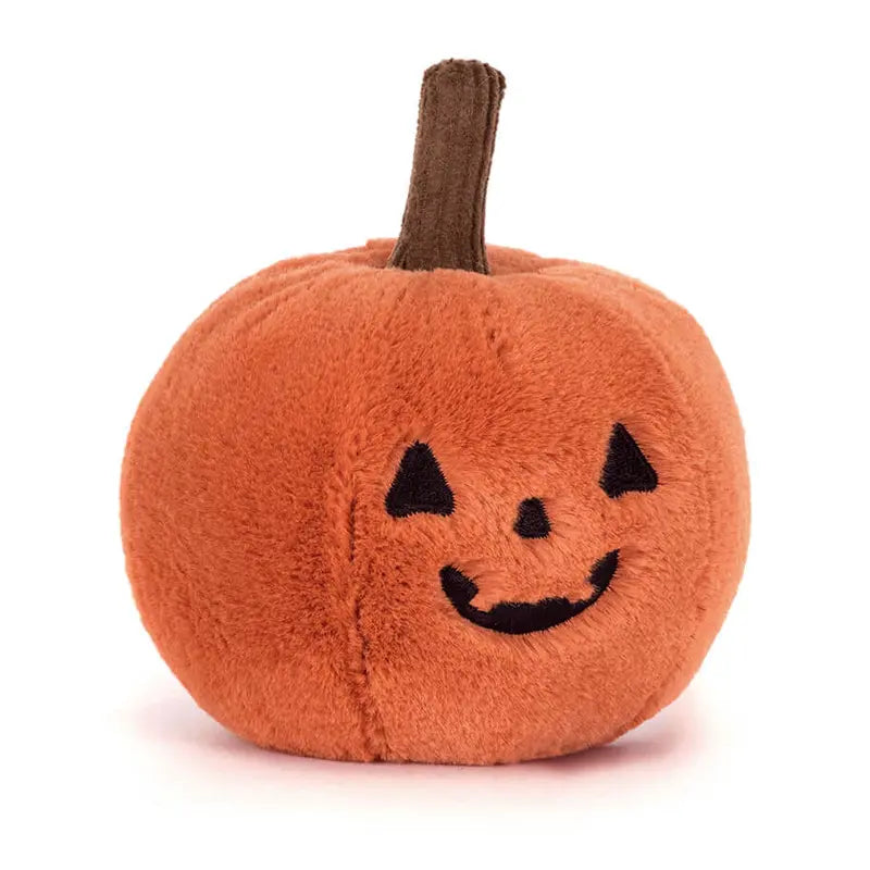 Jellycat Ooky Jack O Lantern Plush, Cute Halloween Pumpkin Stuffed Toy, Spooky Season Collectible Gift, US Stock Ready to Ship