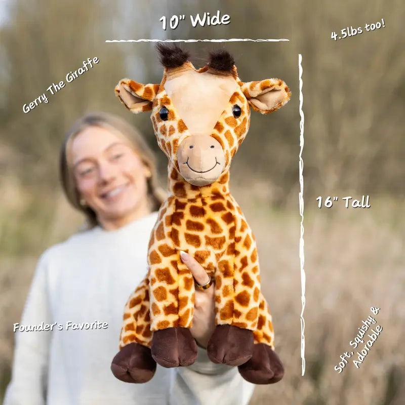 Jumbo Giraffe Snugglepal | 16" Tall, 4.5Lbs, Ultra Soft | Weighted Giraffe Stuffed Animal | Giraffe Plush | Giraffe Weighted Plushie