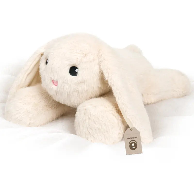 Wepop Weighted Bunny Stuffed Animal, 5Ibs 22In Weighted Plushies Rabbit Large Animals Pillow Cute Plush Toys Gifts for Kids Adults
